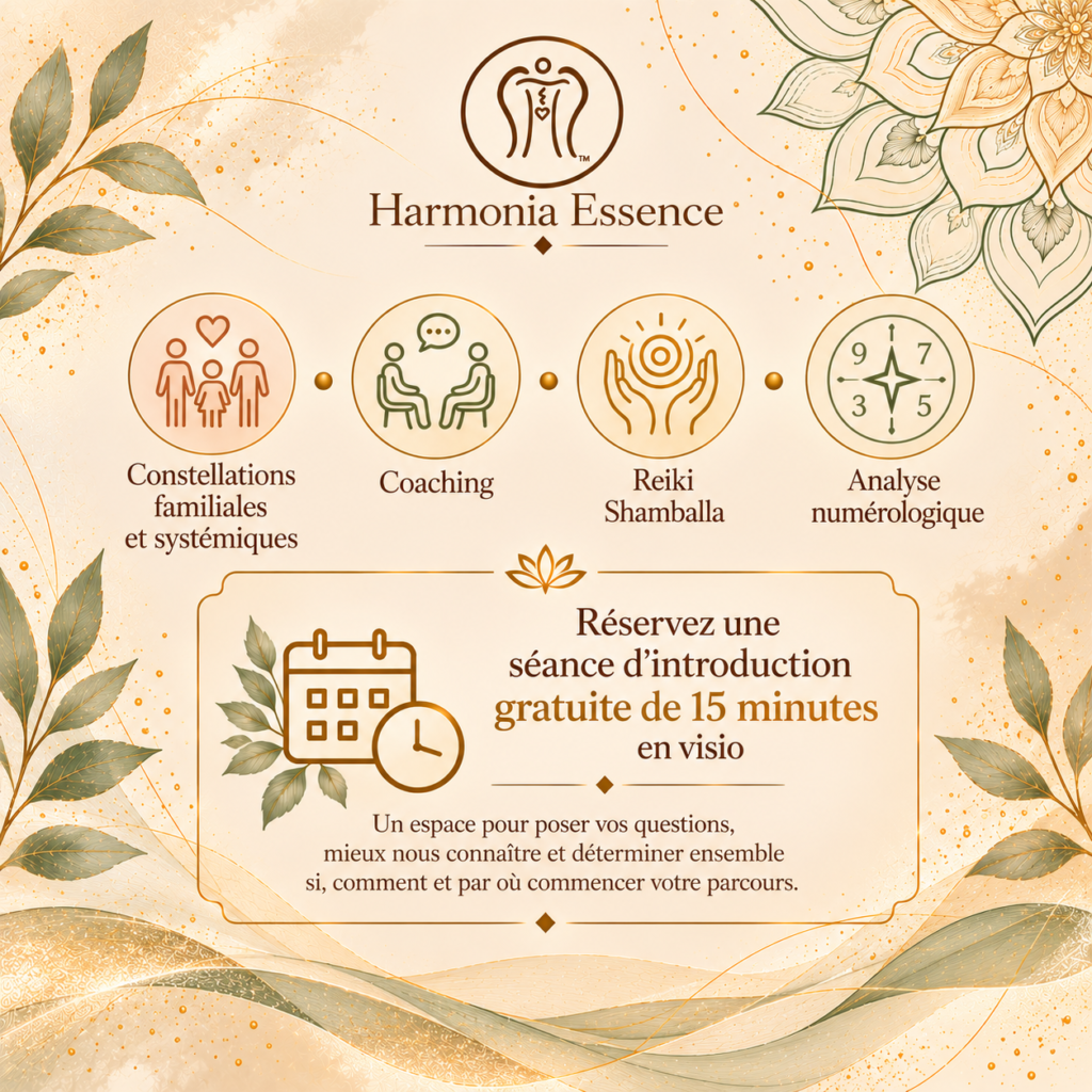 Afficehe bien etre Harmonia Essence - prendez rdv visio online de
15 mins