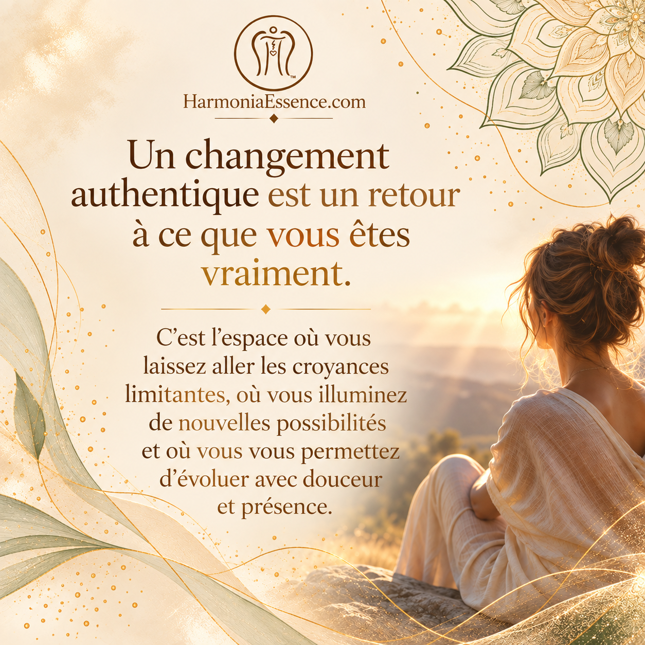 Un changement authentique est un retour à ce que vous étes vraiment.